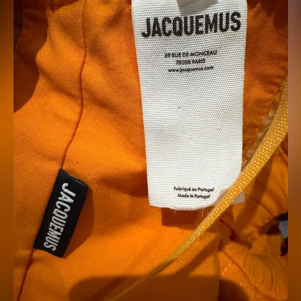 NEW JACQUEMUS La Brassière Artichaut cotton crop top in orange - Picture 11 of 17